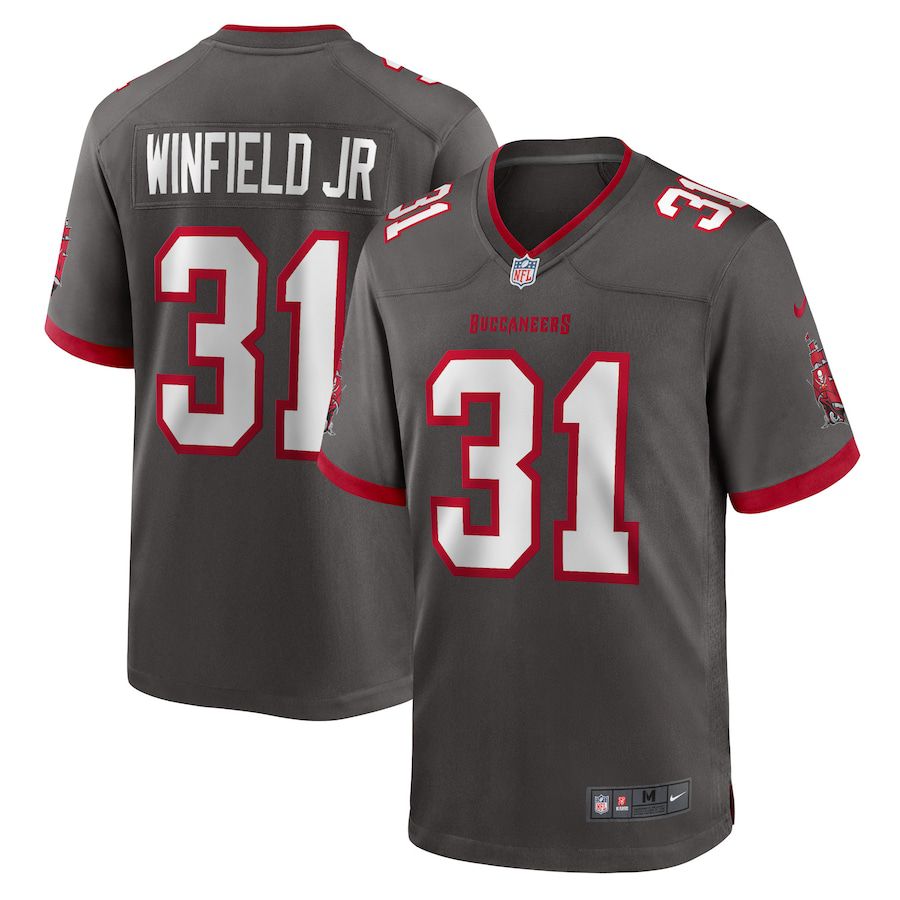 Men Tampa Bay Buccaneers #31 Antoine Winfield Jr. Nike Pewter Game NFL Jersey->tampa bay buccaneers->NFL Jersey